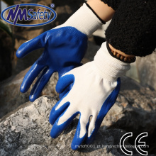 NMSAFETY 13 calibre nitrilo luvas de jardim azul granel luvas de nitrilo azul